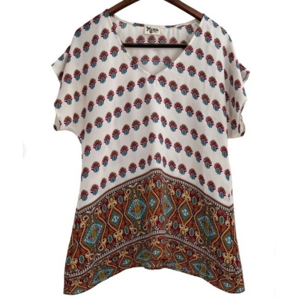 Show Me Your Mumu Original Mumu‎ The Victorian Top Womens XS Boho V-Neck Indie